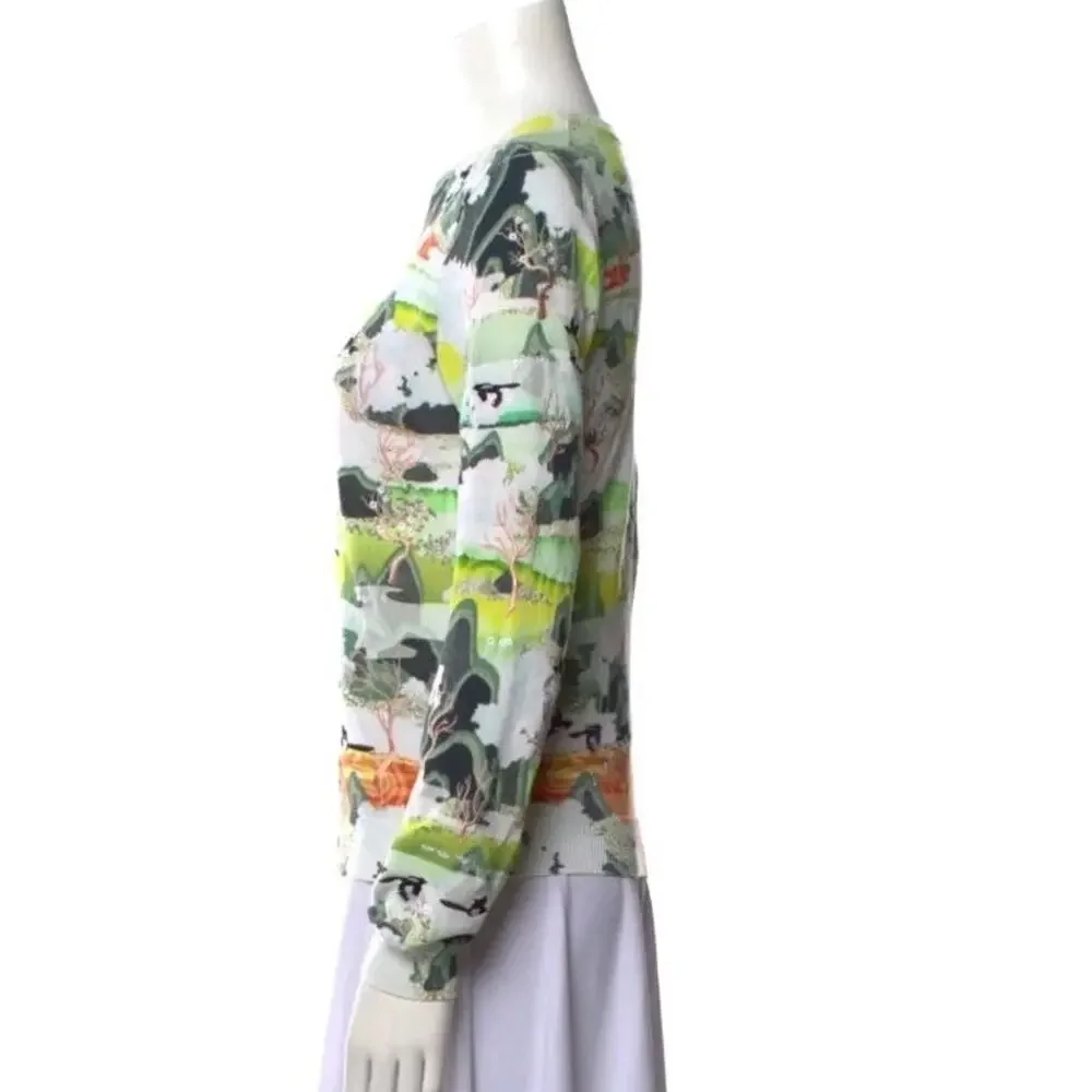 Opening Ceremony Japanese Landscape Art Sz S Sweater Long Sleeve Runway (V5